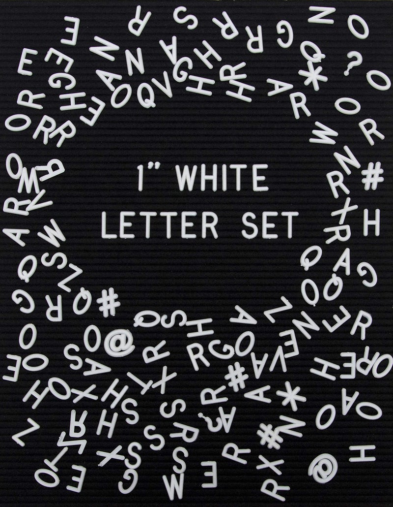 Felt Like Sharing Plastic Letter Board Letters Only (348 Pieces) â€“ 1â€ Letter Board Letters for Changeable Felt Letter Board â€“ White Letter Board Accessories â€“ Gift Set - Image 1